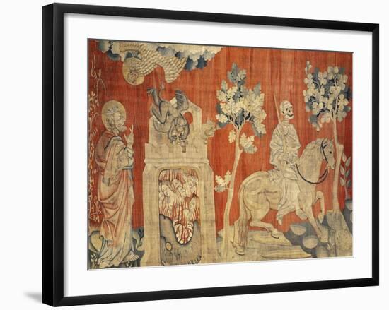 The Opening of the Fourth Seal, of Death Riding the Pale Horse, No.12 from the Apocalypse of Angers-Nicolas Bataille-Framed Giclee Print