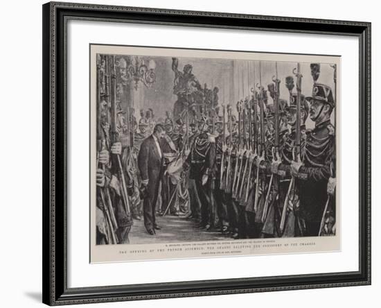 The Opening of the French Assembly, the Guards Saluting the President of the Chamber-Charles Paul Renouard-Framed Giclee Print