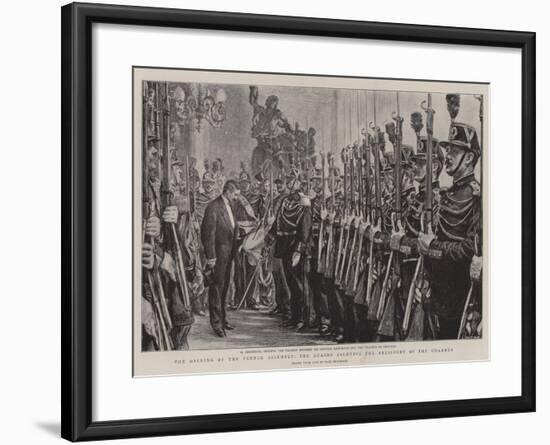 The Opening of the French Assembly, the Guards Saluting the President of the Chamber-Charles Paul Renouard-Framed Giclee Print