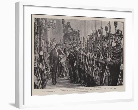 The Opening of the French Assembly, the Guards Saluting the President of the Chamber-Charles Paul Renouard-Framed Giclee Print