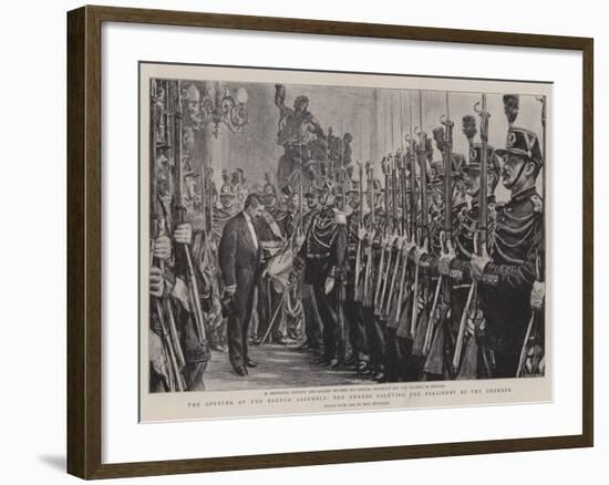 The Opening of the French Assembly, the Guards Saluting the President of the Chamber-Charles Paul Renouard-Framed Giclee Print