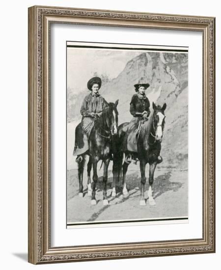 The Opening of the Golden West Exhibition at Earl's Court: How the Divided Skirt Works-null-Framed Photographic Print