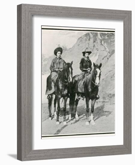 The Opening of the Golden West Exhibition at Earl's Court: How the Divided Skirt Works-null-Framed Photographic Print