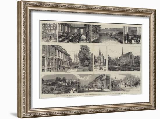 The Opening of the New Chapel of Marlborough College, Sketches of the College and Chapel-null-Framed Giclee Print