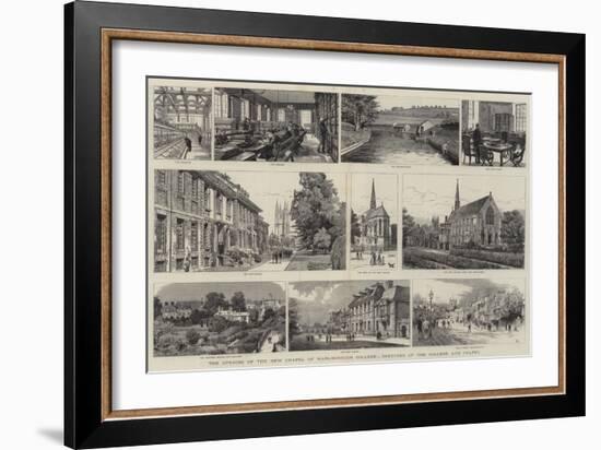 The Opening of the New Chapel of Marlborough College, Sketches of the College and Chapel-null-Framed Giclee Print