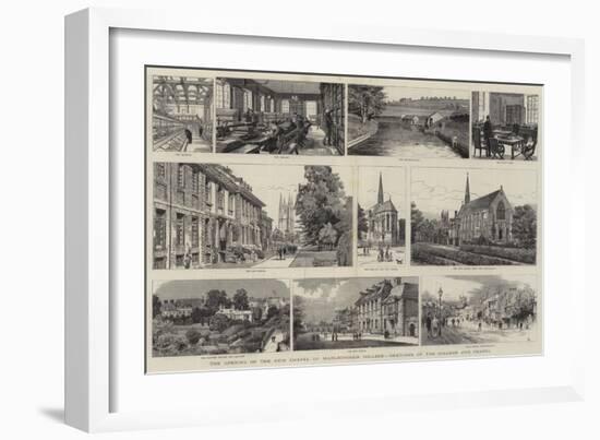 The Opening of the New Chapel of Marlborough College, Sketches of the College and Chapel-null-Framed Giclee Print