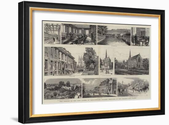 The Opening of the New Chapel of Marlborough College, Sketches of the College and Chapel-null-Framed Giclee Print