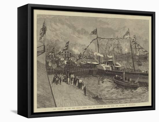 The Opening of the New Royal Albert Dock at Woolwich by the Duke and Duchess of Connaught-William Lionel Wyllie-Framed Premier Image Canvas