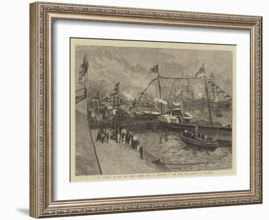 The Opening of the New Royal Albert Dock at Woolwich by the Duke and Duchess of Connaught-William Lionel Wyllie-Framed Giclee Print