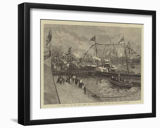 The Opening of the New Royal Albert Dock at Woolwich by the Duke and Duchess of Connaught-William Lionel Wyllie-Framed Giclee Print