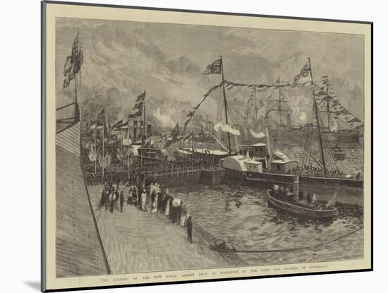The Opening of the New Royal Albert Dock at Woolwich by the Duke and Duchess of Connaught-William Lionel Wyllie-Mounted Giclee Print