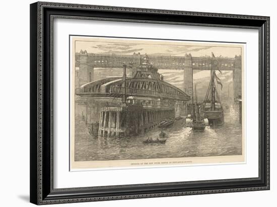 The Opening of the New Swing Bridge at Newcastle-On-Tyne on June 15th 1876-null-Framed Art Print