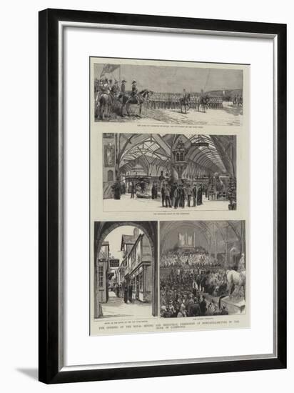 The Opening of the Royal Mining and Industrial Exhibition at Newcastle-On-Tyne by the Duke of Cambr-null-Framed Giclee Print