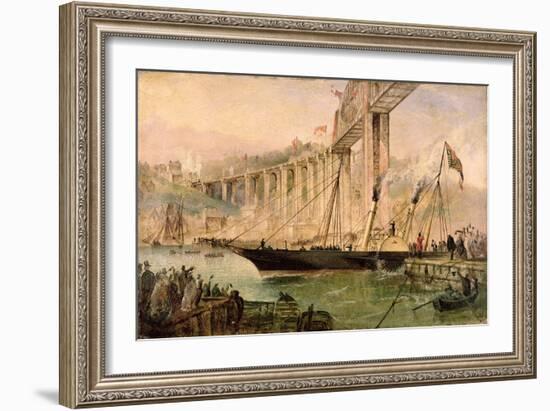 The Opening of the Saltash Bridge by Prince Albert, 2nd May 1859, C.1859-Thomas Valentine Robins-Framed Giclee Print