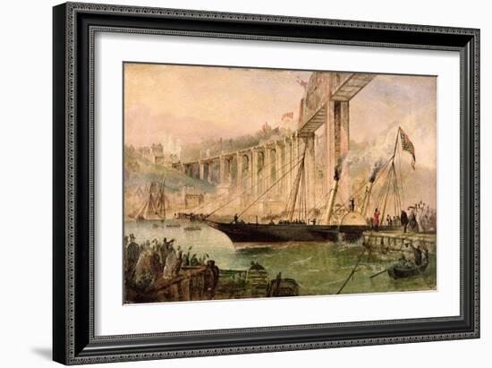 The Opening of the Saltash Bridge by Prince Albert, 2nd May 1859, C.1859-Thomas Valentine Robins-Framed Giclee Print