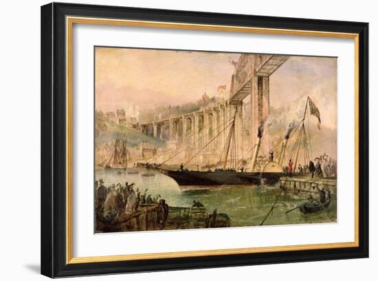 The Opening of the Saltash Bridge by Prince Albert, 2nd May 1859, C.1859-Thomas Valentine Robins-Framed Giclee Print