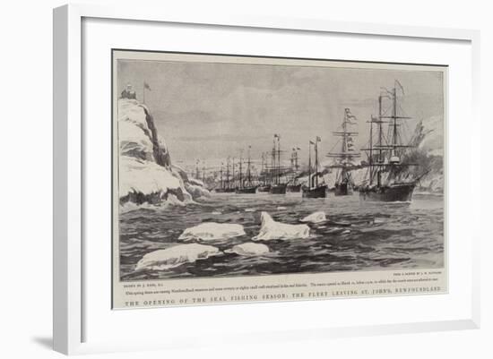 The Opening of the Seal Fishing Season, the Fleet Leaving St John'S, Newfoundland-Joseph Nash-Framed Giclee Print