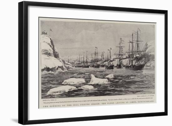 The Opening of the Seal Fishing Season, the Fleet Leaving St John'S, Newfoundland-Joseph Nash-Framed Giclee Print