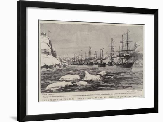 The Opening of the Seal Fishing Season, the Fleet Leaving St John'S, Newfoundland-Joseph Nash-Framed Giclee Print