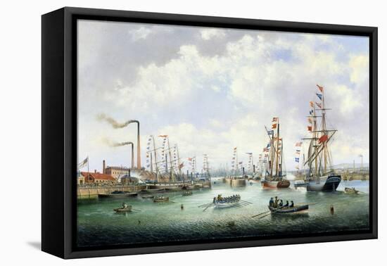 The Opening of Tyne Dock, 1859-John Scott-Framed Premier Image Canvas