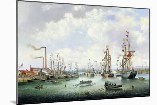 The Opening of Tyne Dock, 1859-John Scott-Mounted Giclee Print