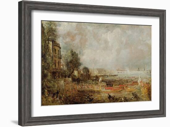 The Opening of Waterloo Bridge, c.1829-31-John Constable-Framed Giclee Print