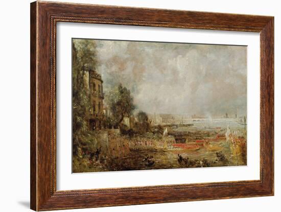 The Opening of Waterloo Bridge, c.1829-31-John Constable-Framed Giclee Print