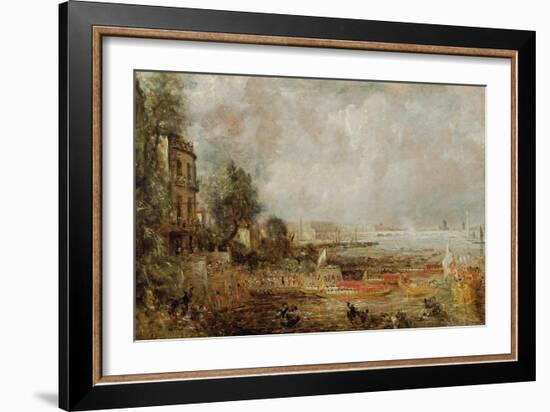 The Opening of Waterloo Bridge, c.1829-31-John Constable-Framed Giclee Print