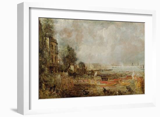 The Opening of Waterloo Bridge, c.1829-31-John Constable-Framed Giclee Print