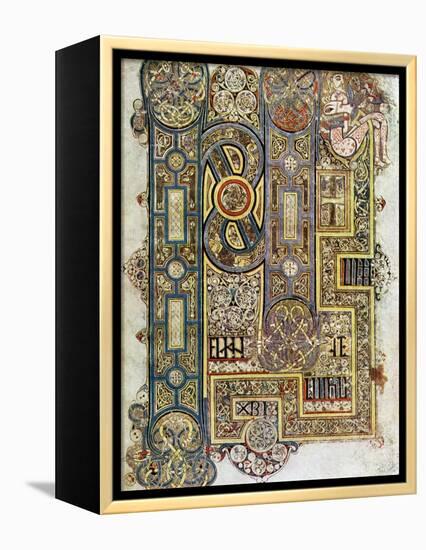 The Opening Words of St Mark's Gospel, 800 Ad-null-Framed Premier Image Canvas