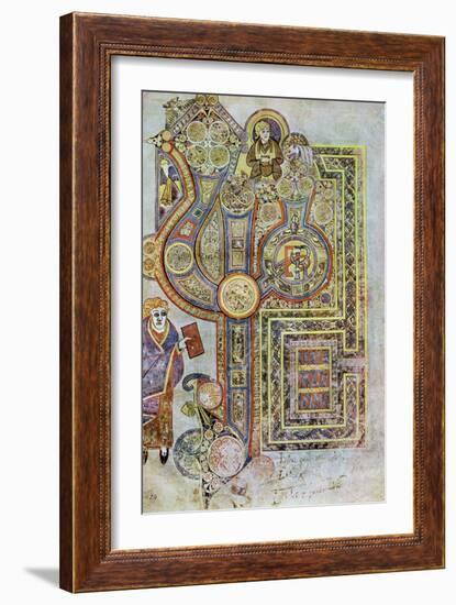 The Opening Words of St Matthew's Gospel, 800 Ad-null-Framed Giclee Print