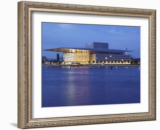 The Opera House at Dusk, Copenhagen, Denmark, Scandinavia, Europe-Frank Fell-Framed Photographic Print