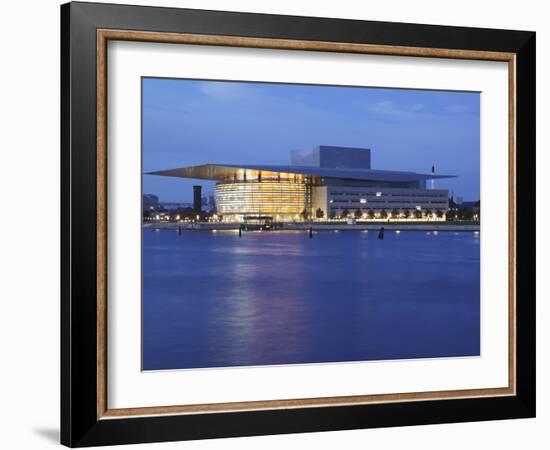 The Opera House at Dusk, Copenhagen, Denmark, Scandinavia, Europe-Frank Fell-Framed Photographic Print