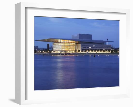 The Opera House at Dusk, Copenhagen, Denmark, Scandinavia, Europe-Frank Fell-Framed Photographic Print