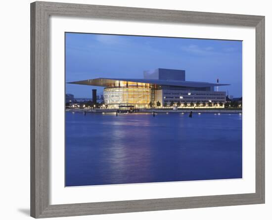 The Opera House at Dusk, Copenhagen, Denmark, Scandinavia, Europe-Frank Fell-Framed Photographic Print