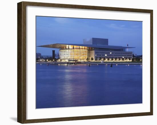 The Opera House at Dusk, Copenhagen, Denmark, Scandinavia, Europe-Frank Fell-Framed Photographic Print