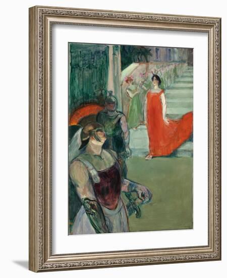 The Opera 'Messalina' at Bordeaux (Messaline Descend L'Escalier Bordé De Figurants), 1900-1901-Henri de Toulouse-Lautrec-Framed Giclee Print