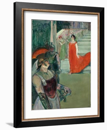 The Opera 'Messalina' at Bordeaux (Messaline Descend L'Escalier Bordé De Figurants), 1900-1901-Henri de Toulouse-Lautrec-Framed Giclee Print