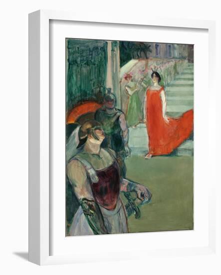 The Opera 'Messalina' at Bordeaux (Messaline Descend L'Escalier Bordé De Figurants), 1900-1901-Henri de Toulouse-Lautrec-Framed Giclee Print