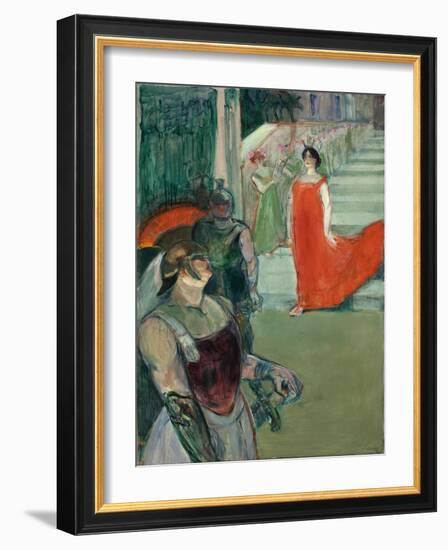 The Opera 'Messalina' at Bordeaux (Messaline Descend L'Escalier Bordé De Figurants), 1900-1901-Henri de Toulouse-Lautrec-Framed Giclee Print