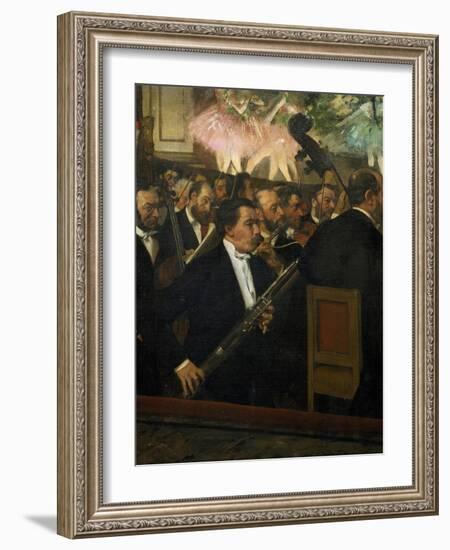 The Opera Orchestra, about 1870-Edgar Degas-Framed Giclee Print