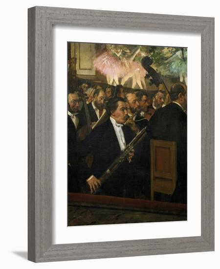The Opera Orchestra, about 1870-Edgar Degas-Framed Giclee Print