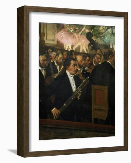 The Opera Orchestra, about 1870-Edgar Degas-Framed Giclee Print