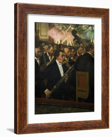 The Opera Orchestra, about 1870-Edgar Degas-Framed Giclee Print