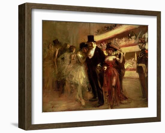 The Opera Stage-Jean Louis Forain-Framed Giclee Print