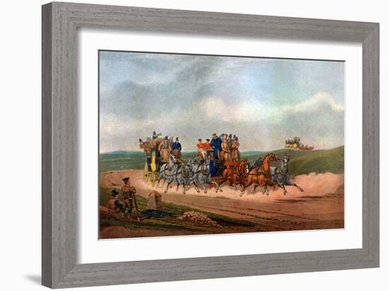 The Opposition Coaches, 1837-Charles Cooper Henderson-Framed Giclee Print