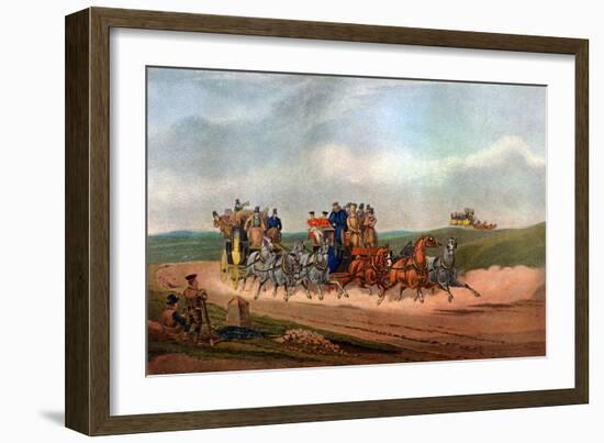 The Opposition Coaches, 1837-Charles Cooper Henderson-Framed Giclee Print