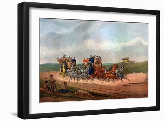 The Opposition Coaches, 1837-Charles Cooper Henderson-Framed Giclee Print