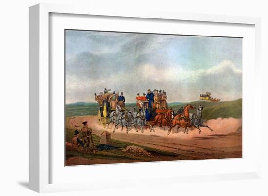 The Opposition Coaches, 1837-Charles Cooper Henderson-Framed Giclee Print