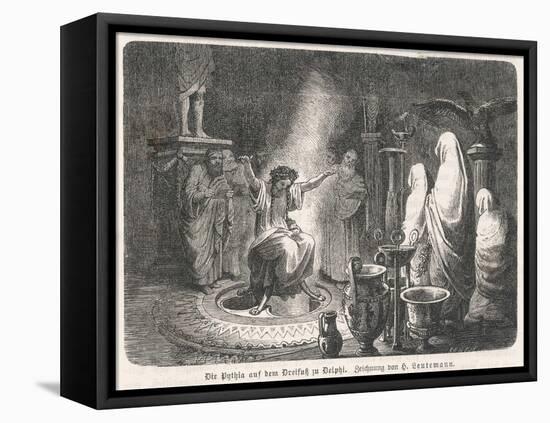 The Oracle of Delphi Entranced-H. Leutemann-Framed Stretched Canvas